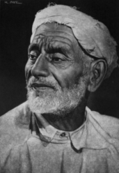 Old Moroccan Man Scratchboard